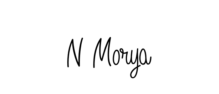 N Morya stylish signature style. Best Handwritten Sign (Angelique-Rose-font-FFP) for my name. Handwritten Signature Collection Ideas for my name N Morya. N Morya signature style 5 images and pictures png