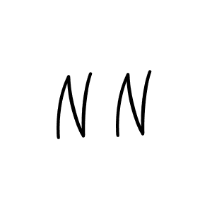 Make a beautiful signature design for name N N. With this signature (Angelique-Rose-font-FFP) style, you can create a handwritten signature for free. N N signature style 5 images and pictures png