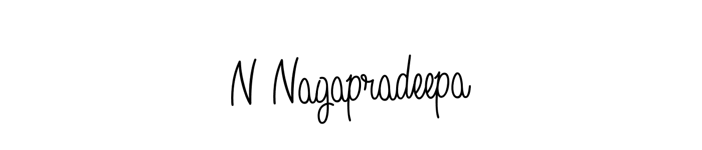 Make a beautiful signature design for name N Nagapradeepa. With this signature (Angelique-Rose-font-FFP) style, you can create a handwritten signature for free. N Nagapradeepa signature style 5 images and pictures png