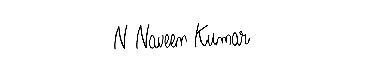 Make a beautiful signature design for name N Naveen Kumar. With this signature (Angelique-Rose-font-FFP) style, you can create a handwritten signature for free. N Naveen Kumar signature style 5 images and pictures png