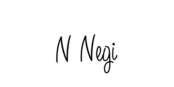 Make a beautiful signature design for name N Negi. With this signature (Angelique-Rose-font-FFP) style, you can create a handwritten signature for free. N Negi signature style 5 images and pictures png