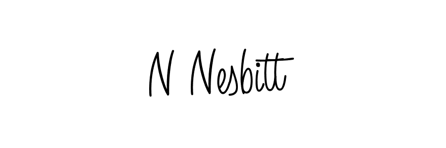 Make a beautiful signature design for name N Nesbitt. With this signature (Angelique-Rose-font-FFP) style, you can create a handwritten signature for free. N Nesbitt signature style 5 images and pictures png