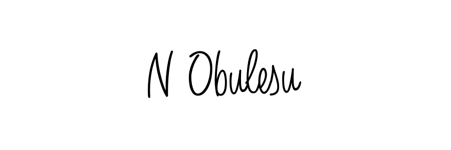 You should practise on your own different ways (Angelique-Rose-font-FFP) to write your name (N Obulesu) in signature. don't let someone else do it for you. N Obulesu signature style 5 images and pictures png