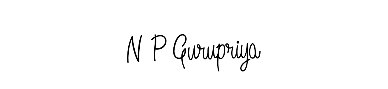 Make a beautiful signature design for name N P Gurupriya. With this signature (Angelique-Rose-font-FFP) style, you can create a handwritten signature for free. N P Gurupriya signature style 5 images and pictures png