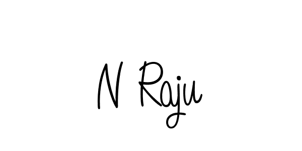 How to Draw N Raju signature style? Angelique-Rose-font-FFP is a latest design signature styles for name N Raju. N Raju signature style 5 images and pictures png