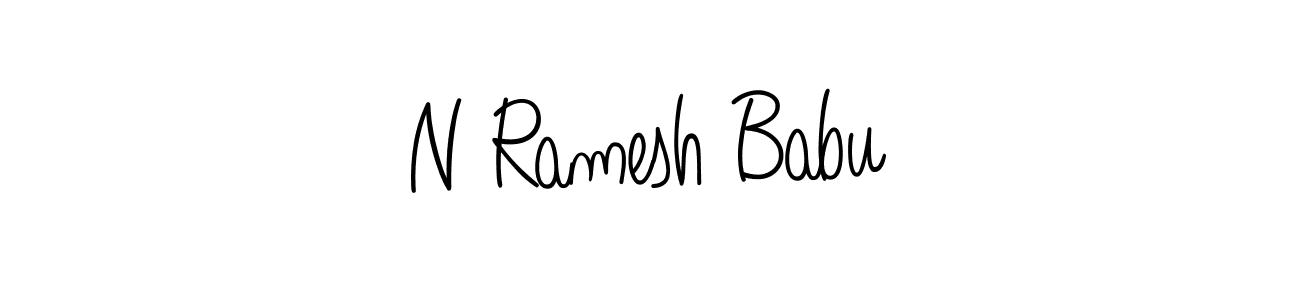 Also we have N Ramesh Babu name is the best signature style. Create professional handwritten signature collection using Angelique-Rose-font-FFP autograph style. N Ramesh Babu signature style 5 images and pictures png