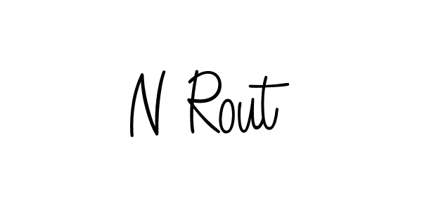 Make a beautiful signature design for name N Rout. With this signature (Angelique-Rose-font-FFP) style, you can create a handwritten signature for free. N Rout signature style 5 images and pictures png