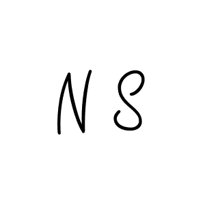 You should practise on your own different ways (Angelique-Rose-font-FFP) to write your name (N S) in signature. don't let someone else do it for you. N S signature style 5 images and pictures png