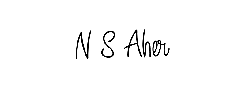 You should practise on your own different ways (Angelique-Rose-font-FFP) to write your name (N S Aher) in signature. don't let someone else do it for you. N S Aher signature style 5 images and pictures png