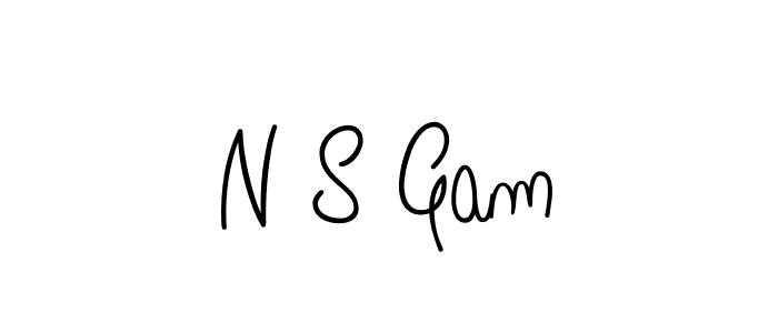 Design your own signature with our free online signature maker. With this signature software, you can create a handwritten (Angelique-Rose-font-FFP) signature for name N S Gam. N S Gam signature style 5 images and pictures png