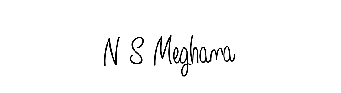 Create a beautiful signature design for name N S Meghana. With this signature (Angelique-Rose-font-FFP) fonts, you can make a handwritten signature for free. N S Meghana signature style 5 images and pictures png