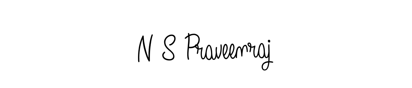 How to make N S Praveenraj name signature. Use Angelique-Rose-font-FFP style for creating short signs online. This is the latest handwritten sign. N S Praveenraj signature style 5 images and pictures png