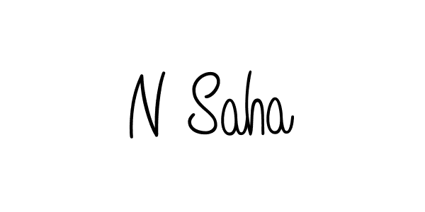 Also we have N Saha name is the best signature style. Create professional handwritten signature collection using Angelique-Rose-font-FFP autograph style. N Saha signature style 5 images and pictures png