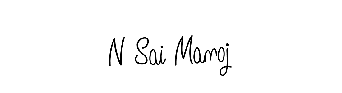 Make a beautiful signature design for name N Sai Manoj. With this signature (Angelique-Rose-font-FFP) style, you can create a handwritten signature for free. N Sai Manoj signature style 5 images and pictures png