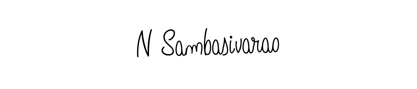 The best way (Angelique-Rose-font-FFP) to make a short signature is to pick only two or three words in your name. The name N Sambasivarao include a total of six letters. For converting this name. N Sambasivarao signature style 5 images and pictures png