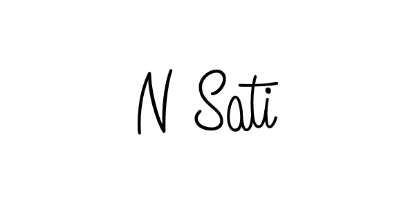 How to Draw N Sati signature style? Angelique-Rose-font-FFP is a latest design signature styles for name N Sati. N Sati signature style 5 images and pictures png
