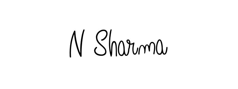 How to Draw N Sharma signature style? Angelique-Rose-font-FFP is a latest design signature styles for name N Sharma. N Sharma signature style 5 images and pictures png