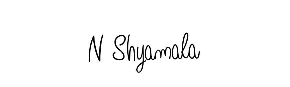 Use a signature maker to create a handwritten signature online. With this signature software, you can design (Angelique-Rose-font-FFP) your own signature for name N Shyamala. N Shyamala signature style 5 images and pictures png