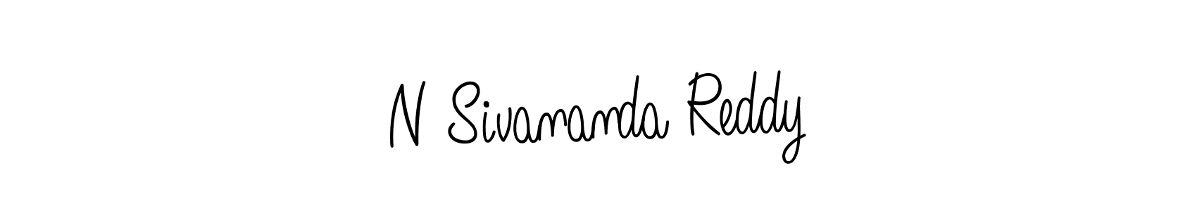Make a beautiful signature design for name N Sivananda Reddy. With this signature (Angelique-Rose-font-FFP) style, you can create a handwritten signature for free. N Sivananda Reddy signature style 5 images and pictures png
