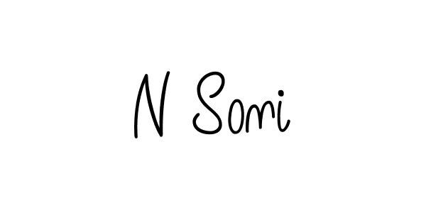 N Soni stylish signature style. Best Handwritten Sign (Angelique-Rose-font-FFP) for my name. Handwritten Signature Collection Ideas for my name N Soni. N Soni signature style 5 images and pictures png