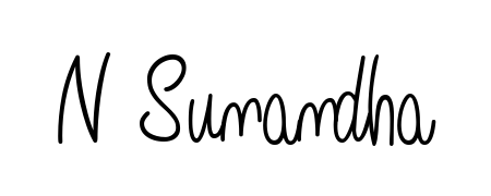 You should practise on your own different ways (Angelique-Rose-font-FFP) to write your name (N Sunandha) in signature. Don't let someone else do it for you. N Sunandha signature style 5 images and pictures png