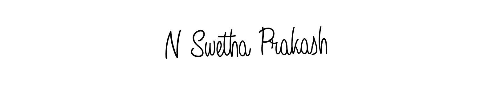 Use a signature maker to create a handwritten signature online. With this signature software, you can design (Angelique-Rose-font-FFP) your own signature for name N Swetha Prakash. N Swetha Prakash signature style 5 images and pictures png