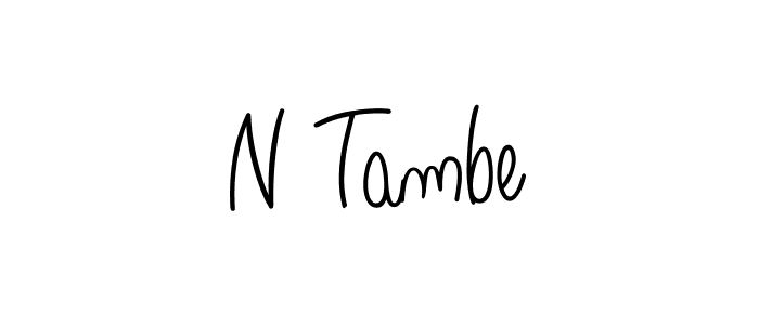 The best way (Angelique-Rose-font-FFP) to make a short signature is to pick only two or three words in your name. The name N Tambe include a total of six letters. For converting this name. N Tambe signature style 5 images and pictures png