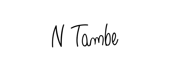 The best way (Angelique-Rose-font-FFP) to make a short signature is to pick only two or three words in your name. The name N Tambe include a total of six letters. For converting this name. N Tambe signature style 5 images and pictures png