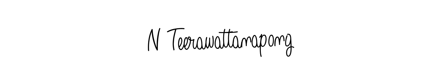 How to make N Teerawattanapong name signature. Use Angelique-Rose-font-FFP style for creating short signs online. This is the latest handwritten sign. N Teerawattanapong signature style 5 images and pictures png