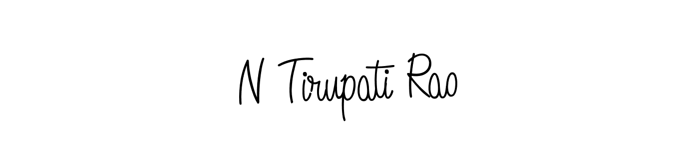 Check out images of Autograph of N Tirupati Rao name. Actor N Tirupati Rao Signature Style. Angelique-Rose-font-FFP is a professional sign style online. N Tirupati Rao signature style 5 images and pictures png