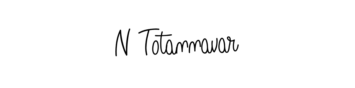 Make a beautiful signature design for name N Totannavar. With this signature (Angelique-Rose-font-FFP) style, you can create a handwritten signature for free. N Totannavar signature style 5 images and pictures png