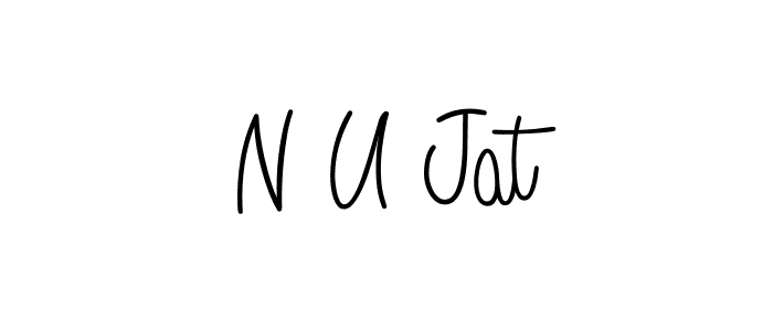 How to Draw N U Jat signature style? Angelique-Rose-font-FFP is a latest design signature styles for name N U Jat. N U Jat signature style 5 images and pictures png