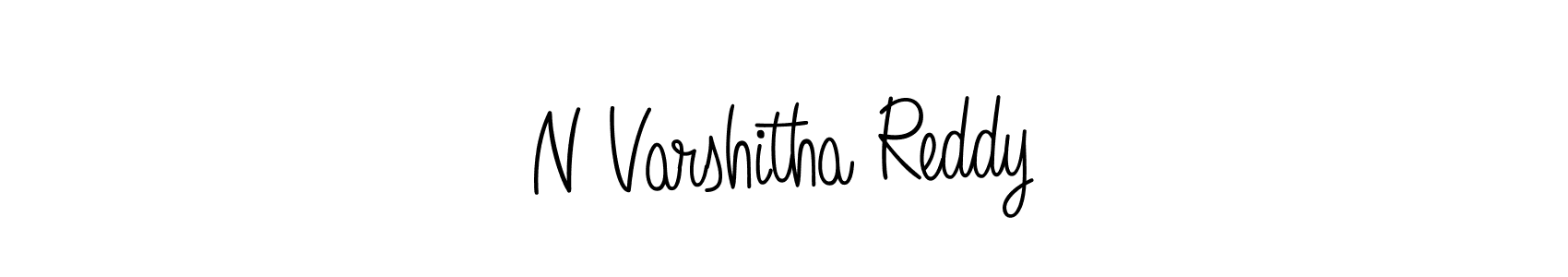 You should practise on your own different ways (Angelique-Rose-font-FFP) to write your name (N Varshitha Reddy) in signature. don't let someone else do it for you. N Varshitha Reddy signature style 5 images and pictures png