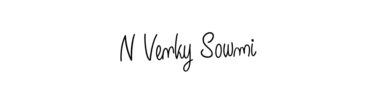 Also You can easily find your signature by using the search form. We will create N Venky Sowmi name handwritten signature images for you free of cost using Angelique-Rose-font-FFP sign style. N Venky Sowmi signature style 5 images and pictures png