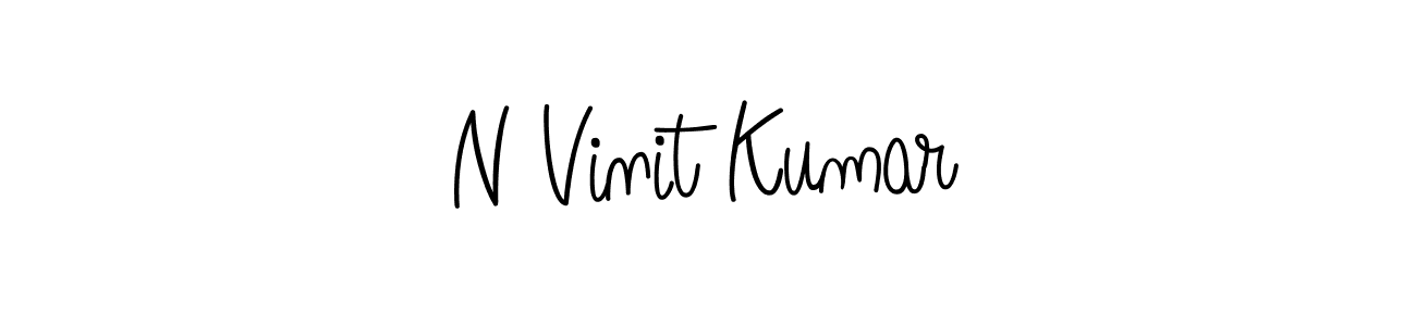 Use a signature maker to create a handwritten signature online. With this signature software, you can design (Angelique-Rose-font-FFP) your own signature for name N Vinit Kumar. N Vinit Kumar signature style 5 images and pictures png