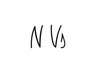 How to Draw N Vs signature style? Angelique-Rose-font-FFP is a latest design signature styles for name N Vs. N Vs signature style 5 images and pictures png
