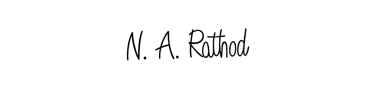 N. A. Rathod stylish signature style. Best Handwritten Sign (Angelique-Rose-font-FFP) for my name. Handwritten Signature Collection Ideas for my name N. A. Rathod. N. A. Rathod signature style 5 images and pictures png