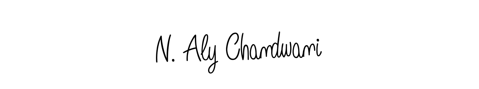 Make a beautiful signature design for name N. Aly Chandwani. With this signature (Angelique-Rose-font-FFP) style, you can create a handwritten signature for free. N. Aly Chandwani signature style 5 images and pictures png