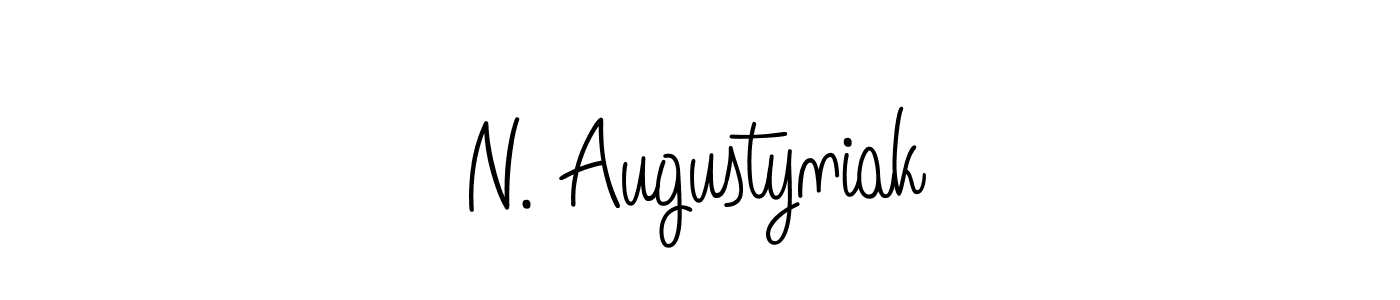 You should practise on your own different ways (Angelique-Rose-font-FFP) to write your name (N. Augustyniak) in signature. don't let someone else do it for you. N. Augustyniak signature style 5 images and pictures png