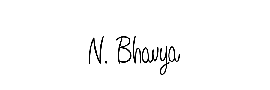 Check out images of Autograph of N. Bhavya name. Actor N. Bhavya Signature Style. Angelique-Rose-font-FFP is a professional sign style online. N. Bhavya signature style 5 images and pictures png