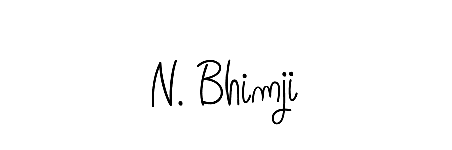 Design your own signature with our free online signature maker. With this signature software, you can create a handwritten (Angelique-Rose-font-FFP) signature for name N. Bhimji. N. Bhimji signature style 5 images and pictures png