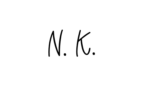 How to Draw N. K. signature style? Angelique-Rose-font-FFP is a latest design signature styles for name N. K.. N. K. signature style 5 images and pictures png