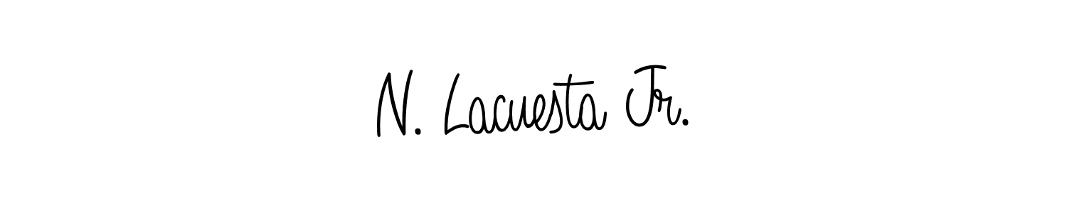 Similarly Angelique-Rose-font-FFP is the best handwritten signature design. Signature creator online .You can use it as an online autograph creator for name N. Lacuesta Jr.. N. Lacuesta Jr. signature style 5 images and pictures png