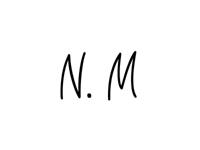 How to Draw N. M signature style? Angelique-Rose-font-FFP is a latest design signature styles for name N. M. N. M signature style 5 images and pictures png