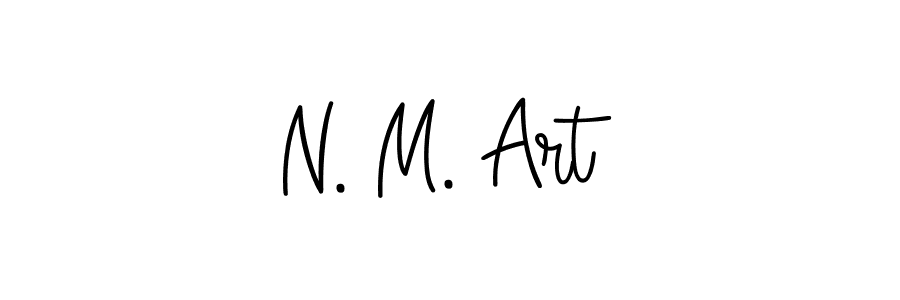 You should practise on your own different ways (Angelique-Rose-font-FFP) to write your name (N. M. Art) in signature. don't let someone else do it for you. N. M. Art signature style 5 images and pictures png
