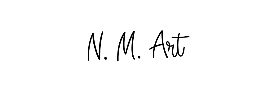 Check out images of Autograph of N. M. Art name. Actor N. M. Art Signature Style. Angelique-Rose-font-FFP is a professional sign style online. N. M. Art signature style 5 images and pictures png