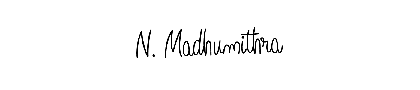 Check out images of Autograph of N. Madhumithra name. Actor N. Madhumithra Signature Style. Angelique-Rose-font-FFP is a professional sign style online. N. Madhumithra signature style 5 images and pictures png