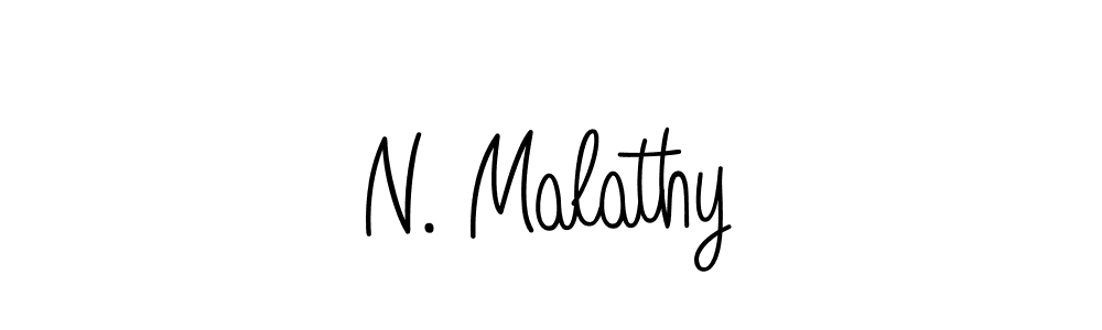 Create a beautiful signature design for name N. Malathy. With this signature (Angelique-Rose-font-FFP) fonts, you can make a handwritten signature for free. N. Malathy signature style 5 images and pictures png