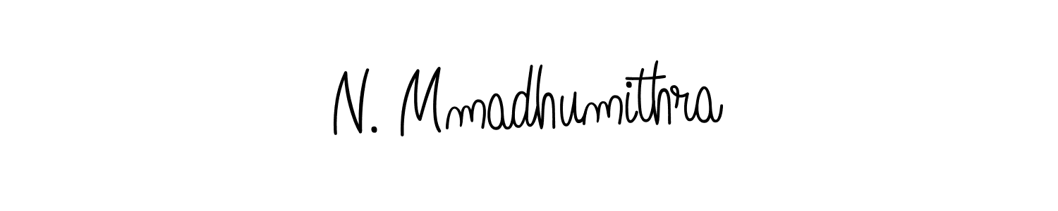 Make a beautiful signature design for name N. Mmadhumithra. With this signature (Angelique-Rose-font-FFP) style, you can create a handwritten signature for free. N. Mmadhumithra signature style 5 images and pictures png