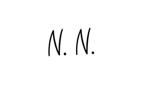 Make a beautiful signature design for name N. N.. With this signature (Angelique-Rose-font-FFP) style, you can create a handwritten signature for free. N. N. signature style 5 images and pictures png